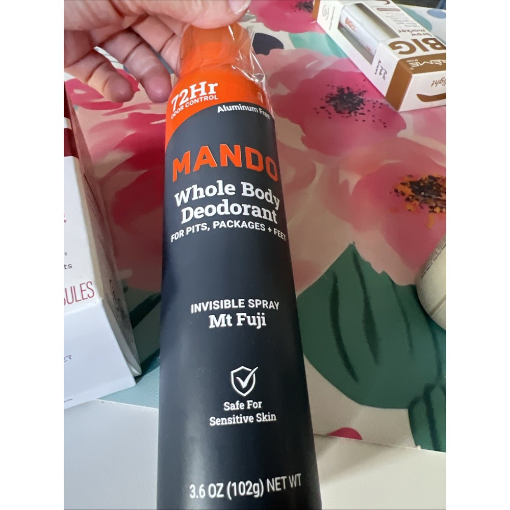 6 Mando Whole Body Deodorant Invisible Spray Aluminum Free Mt Fuji Each 3.6 oz